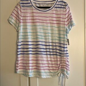 Talbots Stripe T-Shirt Size Large NWT